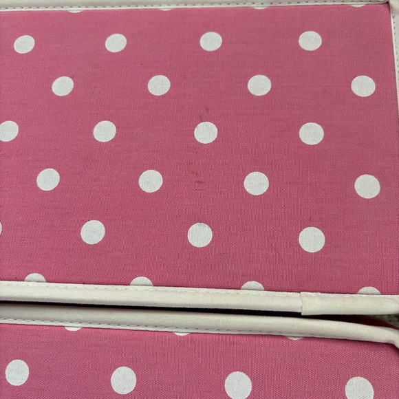 Pottery Barn Teen Dottie Canvas Pink Polka Dot Storage Bins - Picture 7 of 10